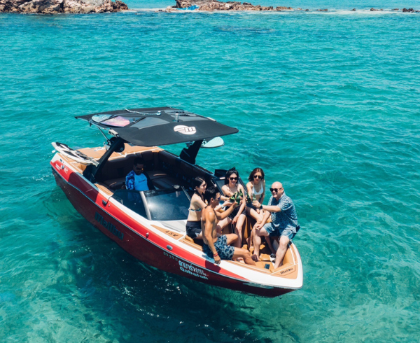 Private Malibu Sport Yacht – Half-day or full-day, customizable island-hopping with optional surf coaching